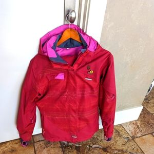 Scott ski jacket and ski pants red  size 8-10